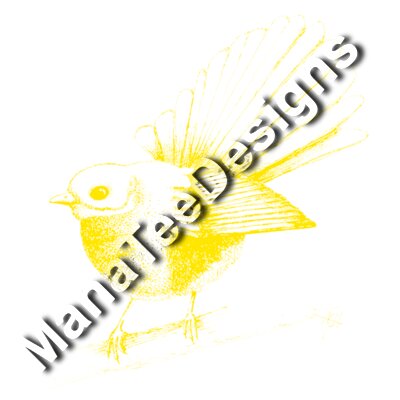 Fantail with template yellow